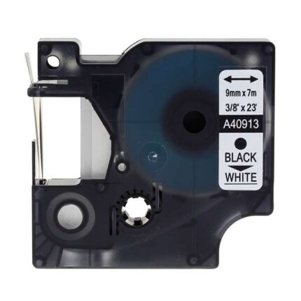 Dymo D1 40913 Nastro generico per etichettatrice - Testo nero su sfondo bianco - Larghezza 9 mm x 7 metri - Sostituisce S0720680