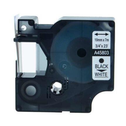 Dymo D1 45803 Nastro generico per etichettatrice - Testo nero su sfondo bianco - Larghezza 19 mm x 7 metri - Sostituisce S0720830