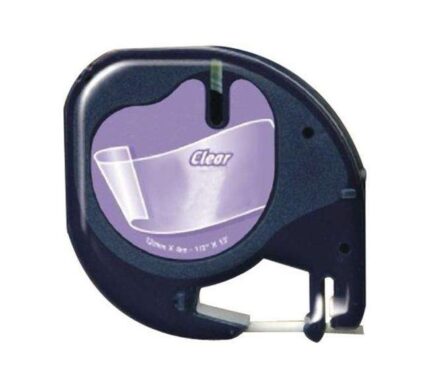 Dymo LetraTag S0721530 Nastro generico per etichettatrice - Testo nero su sfondo trasparente - Larghezza 12 mm x 4 metri (12267)