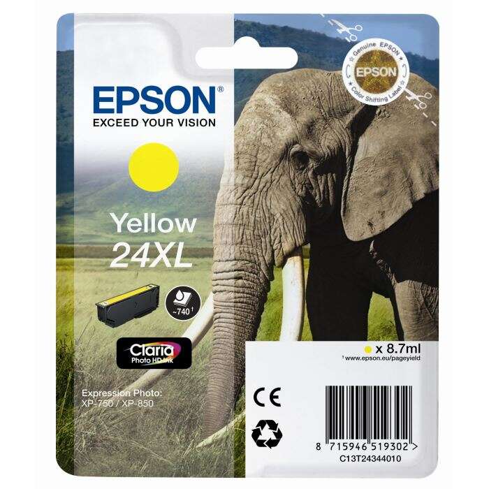 Epson T2434 (24XL) Giallo Cartuccia d'inchiostro originale - C13T24344012 Epson T2434 (24XL) Giallo Cartuccia d'inchiostro originale - C13T24344012