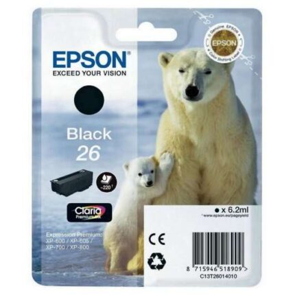 Epson T2601 (26) Nero Cartuccia d'inchiostro originale - C13T26014012