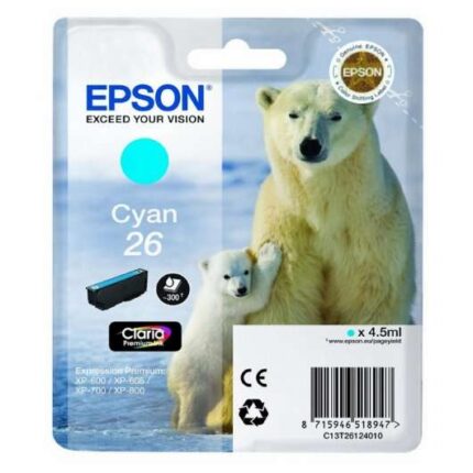 Epson T2612 (26) Cartuccia d'inchiostro originale ciano - C13T26124012