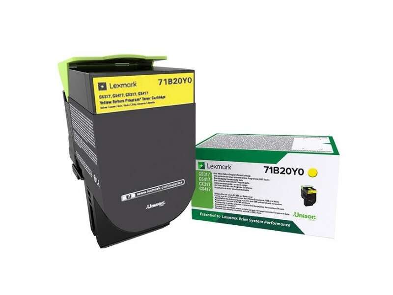 Lexmark CS317/CS417/CS517/CX317/CX417/CX517 Cartuccia toner originale giallo - 71B20Y0/71B0040 Lexmark CS317/CS417/CS517/CX317/CX417/CX517 Cartuccia toner originale giallo - 71B20Y0/71B0040