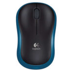 Logitech M185 Mouse wireless 1000 dpi - 3 pulsanti - Ambidestro - Colore nero/blu