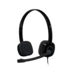 Logitech H151 Cuffie con microfono - Microfono girevole - Comandi sul cavo - Archetto regolabile - Connettore jack da 3