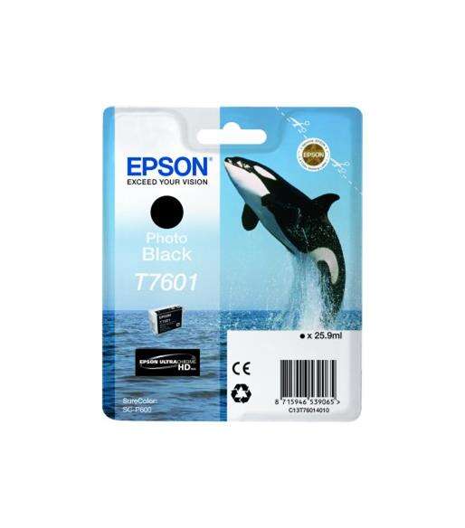 Epson T7601 Nero Cartuccia d'inchiostro originale per foto - C13T76014010 Epson T7601 Nero Cartuccia d'inchiostro originale per foto - C13T76014010