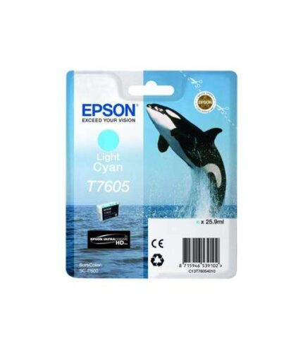 Epson T7605 Ciano chiaro Cartuccia d'inchiostro originale - C13T76054010