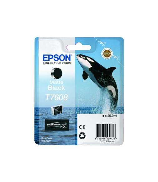 Epson T7608 Nero opaco Cartuccia d'inchiostro originale - C13T76084010 Epson T7608 Nero opaco Cartuccia d'inchiostro originale - C13T76084010
