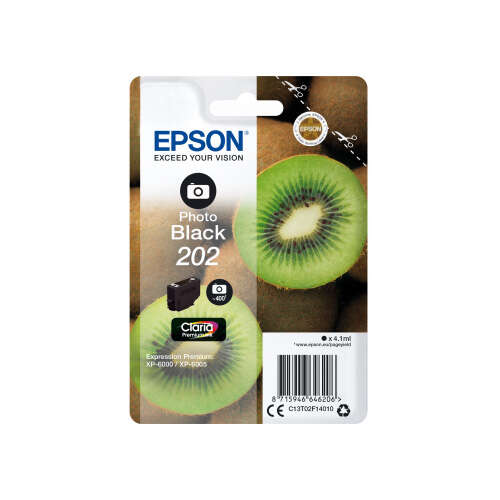 Epson 202 Nero Foto Cartuccia d'inchiostro originale - C13T02F14010 Epson 202 Nero Foto Cartuccia d'inchiostro originale - C13T02F14010