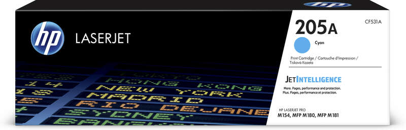 Cartuccia toner originale HP CF531A ciano - 205A Cartuccia toner originale HP CF531A ciano - 205A