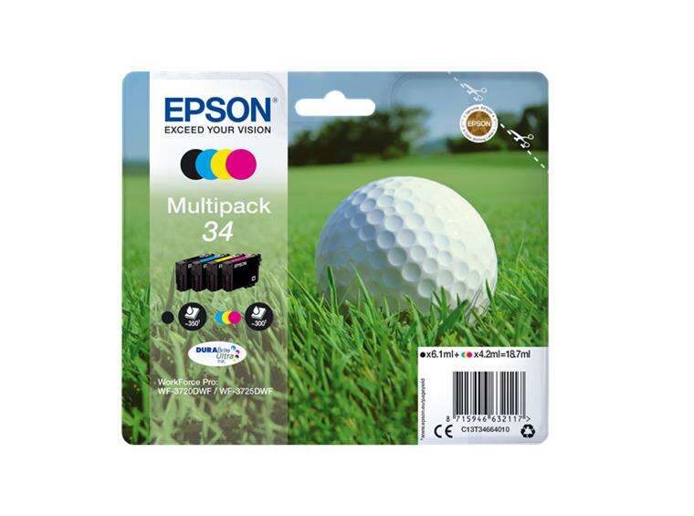 Epson T3466 Confezione da 4 cartucce d'inchiostro originali - C13T34664010 Epson T3466 Confezione da 4 cartucce d'inchiostro originali - C13T34664010