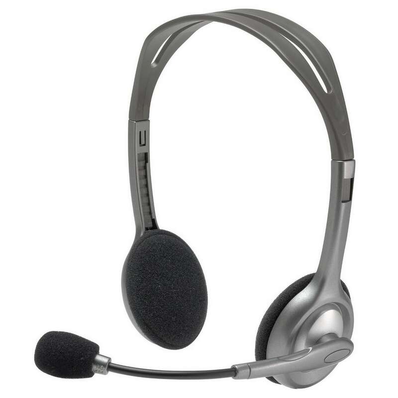 Logitech H110 Cuffie stereo con microfono pieghevole - Archetto regolabile - Jack da 3 Logitech H110 Cuffie stereo con microfono pieghevole - Archetto regolabile - Jack da 3