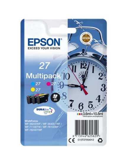 Epson T2705 (27) Confezione da 3 cartucce d'inchiostro originali - C13T27054012