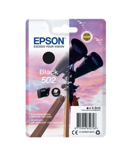 Epson 502 Nero Cartuccia d'inchiostro originale - C13T02V14010
