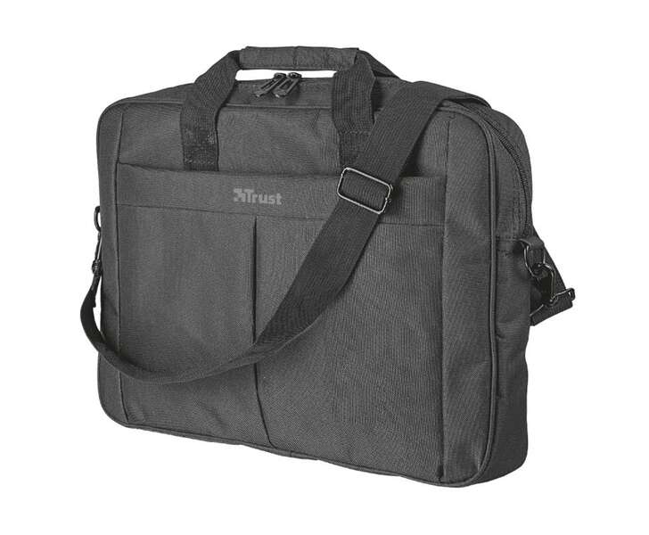 Trust Primo Custodia per laptop fino a 16" - Tasca esterna - 2 scomparti interni - Tracolla - Colore nero Trust Primo Custodia per laptop fino a 16" - Tasca esterna - 2 scomparti interni - Tracolla - Colore nero