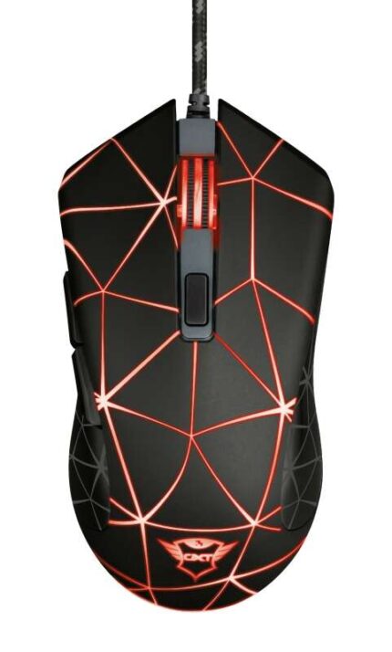 Trust Gaming GXT 133 Locx Mouse USB 4000 dpi - 6 pulsanti - Illuminazione LED - Cavo intrecciato da 1