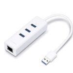 TP-Link UE330 Hub a 3 porte USB 3.0 e adattatore Ethernet Gigabit