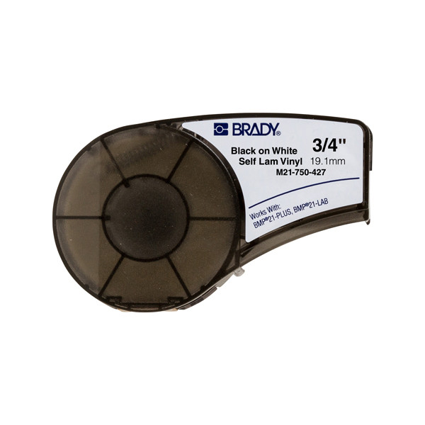 Brady M21-750-427 Nastro per etichette originale in vinile - Testo nero su sfondo bianco - Larghezza 19 Brady M21-750-427 Nastro per etichette originale in vinile - Testo nero su sfondo bianco - Larghezza 19