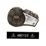 Brady M21-750-595-BK Nastro per etichette originale in vinile - Testo bianco su sfondo nero - Larghezza 19