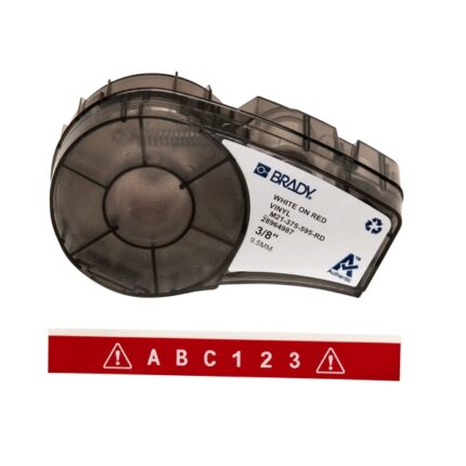 Brady M21-375-595-RD Nastro per etichette originale in vinile - Testo bianco su sfondo rosso - Larghezza 9