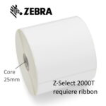 Zebra Z-Select 2000T Confezione da 12 rotoli di etichette a trasferimento termico originali 57x51 mm - 1.370 unità per rotolo - 3007202-T