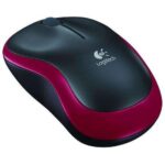 Logitech M185 Mouse wireless 1000 dpi - 3 pulsanti - Ambidestro - Colore nero/rosso - immagine 2