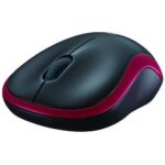 Logitech M185 Mouse wireless 1000 dpi - 3 pulsanti - Ambidestro - Colore nero/rosso - immagine 3