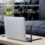 TP-LINK Archer T2U Plus AC600 Adattatore USB wireless dual band ad alto guadagno - Wi-Fi ad alta velocità - Dual band wireless - Antenna ad alto guadagno ruotabile di 180º - Supporta i sistemi più recenti - immagine 3