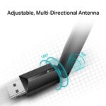 TP-LINK Archer T2U Plus AC600 Adattatore USB wireless dual band ad alto guadagno - Wi-Fi ad alta velocità - Dual band wireless - Antenna ad alto guadagno ruotabile di 180º - Supporta i sistemi più recenti - immagine 4