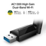 TP-Link Adattatore USB wireless dual band AC1300 - 1 antenna esterna ad alto guadagno - Tecnologia MU-MIMO - immagine 3