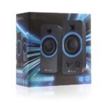 NGS GSX-200 Altoparlanti USB 2.0 20 W - Supergraves - Connessione Jack 3,5 mm - Controlli sull'altoparlante - Colore nero/blu - immagine 5