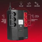 NGS Fortress Bunker SAI 600VA UPS 360W - Batteria incorporata 12V/7 - Tecnologia Off Line - Funzione AVR - 6x Schukos - Protezione da sovraccarichi e cortocircuiti - immagine 2