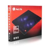 NGS Jetstand Base di raffreddamento per laptop fino a 15,6" - Illuminazione LED blu - 1x USB - 2 ventole silenziose - 2 livelli di altezza - immagine 5