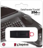Kingston DataTraveler Exodia Memoria USB 256 GB - USB 3.2 Gen 1 - Con cappuccio - Gancio per portachiavi - Colore nero (pendrive) - immagine 3