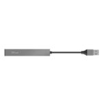 Trust Halyx Hub 4 porte USB 2.0 - Fino a 480 Mbps - Colore grigio - immagine 3