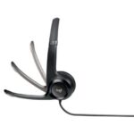 Logitech H390 Cuffie con microfono pieghevole USB - Archetto regolabile - Cuscinetti imbottiti - Comandi sul cavo - Cavo da 2,33 m - Colore nero - immagine 3