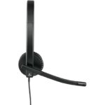 Logitech H570E Cuffie con microfono USB - Microfono pieghevole - Archetto regolabile - Cuscinetti imbottiti - Comandi sul cavo - Colore nero - immagine 2