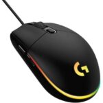 Logitech G203 Lightsync Mouse USB 8000 dpi - 5 pulsanti programmabili - Illuminazione RGB Lightsync - Uso per destrimani - Cavo da 2,10 m - Colore nero - immagine 3