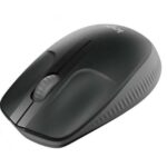 Logitech M190 Full Size Mouse wireless USB 1000 dpi - 3 pulsanti - Grande formato - Ambidestro - Colore nero/grigio scuro - immagine 3