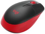 Logitech M190 Mouse wireless USB full size 1000 dpi - 3 pulsanti - Grande formato - Utilizzo ambidestro - Colore nero/rosso - immagine 2