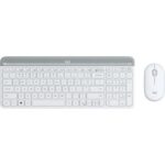 Logitech MK470 Slim Pack Wireless USB Tastiera 12 tasti FN + Mouse 1000 dpi 3 pulsanti - Ultrasottili - Silenziosi - Ambidestri - Colore bianco - immagine 2