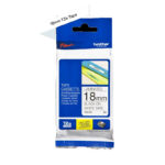 Brother TZe241 Nastro laminato originale per etichette - Testo nero su sfondo bianco - Larghezza 18 mm x 8 metri - immagine 2