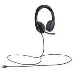 Logitech H540 Cuffie con microfono USB - Microfono pieghevole - Archetto regolabile - Cuscinetti imbottiti - Comandi sulle cuffie - Cavo da 1,80 m - Colore nero - immagine 5