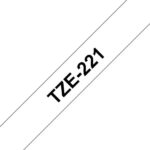 Brother TZe221 Nastro laminato originale per etichette - Testo nero su sfondo bianco - Larghezza 9 mm x 8 metri - immagine 3