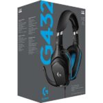 Logitech G432 Cuffie da gioco USB DTS 7.1 con microfono - Microfono pieghevole - Archetto regolabile - Cuscinetti imbottiti - Altoparlanti da 50 mm - Cavo da 2 m - Colore nero/blu - immagine 5
