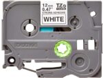 Brother TZeS231 Nastro laminato super adesivo originale per etichette - Testo nero su sfondo bianco - Larghezza 12 mm x 8 metri