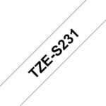 Brother TZeS231 Nastro laminato super adesivo originale per etichette - Testo nero su sfondo bianco - Larghezza 12 mm x 8 metri - immagine 3