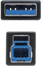 Nanocavo Cavo stampante USB-A 3.0 maschio a USB-B maschio 2 m - immagine 3