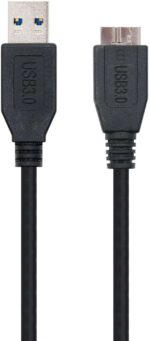 Nanocavo Cavo USB-A 3.0 maschio a Micro-USB 3.0 maschio 1 m - immagine 2