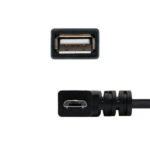Nanocable Cavo Micro USB 2.0 OTG angolato maschio a USB-A femmina 15 cm - immagine 3